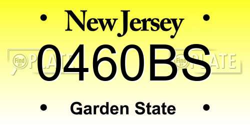 0460BS New Jersey License Plate