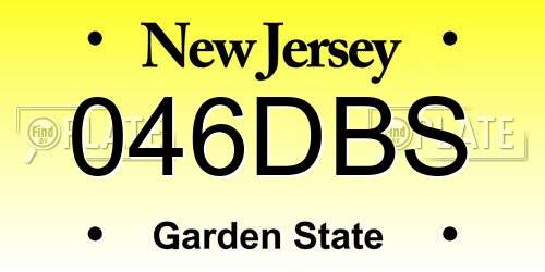 046DBS New Jersey License Plate
