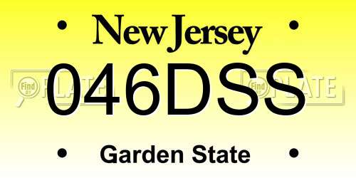 046DSS New Jersey License Plate