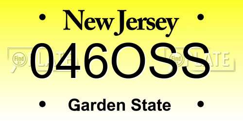 046OSS New Jersey License Plate