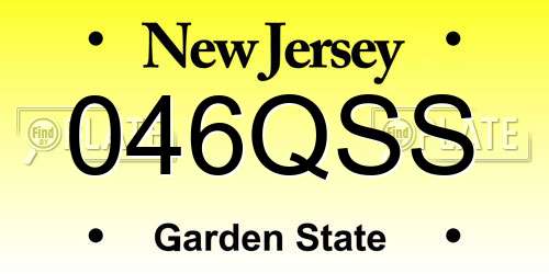 046QSS New Jersey License Plate