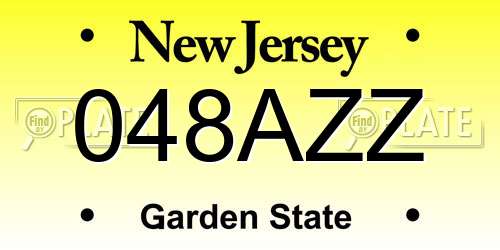 048AZZ New Jersey License Plate