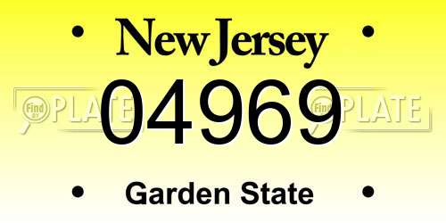 04969 New Jersey License Plate