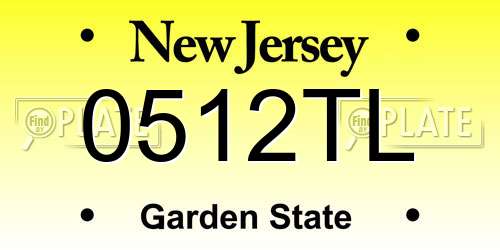 0512TL New Jersey License Plate