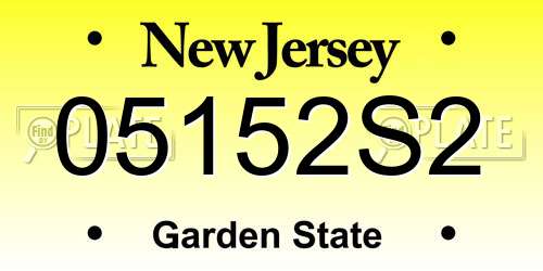 05152S2 New Jersey License Plate