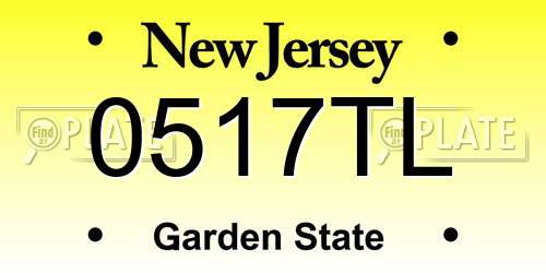 0517TL New Jersey License Plate