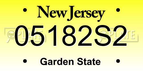 05182S2 New Jersey License Plate