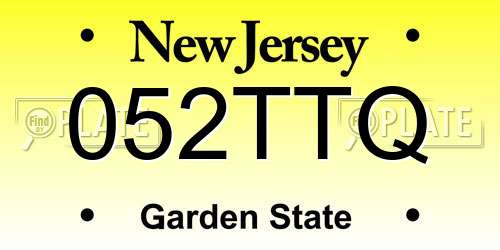 052TTQ New Jersey License Plate