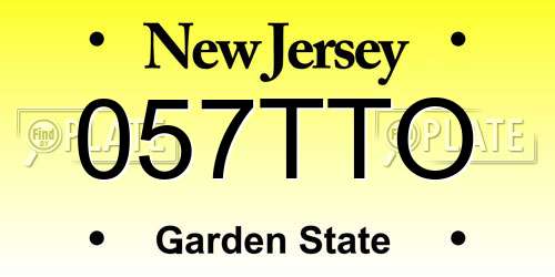057TTO New Jersey License Plate