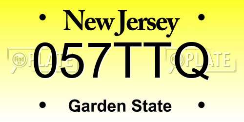 057TTQ New Jersey License Plate