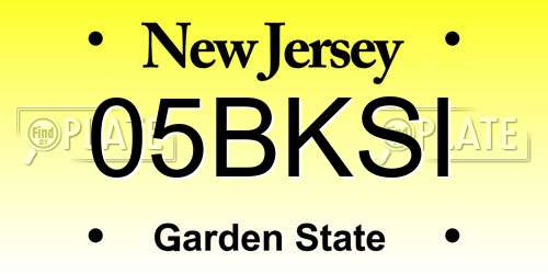 05BKSI New Jersey License Plate