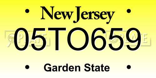 05TO659 New Jersey License Plate