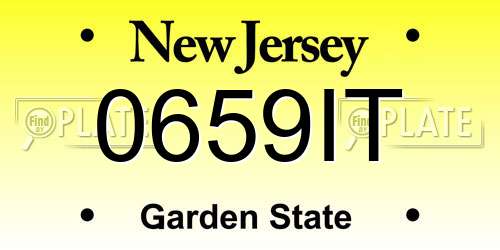 0659IT New Jersey License Plate