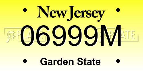 06999M New Jersey License Plate