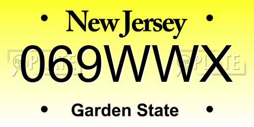 069WWX New Jersey License Plate