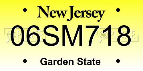 06SM718 New Jersey License Plate