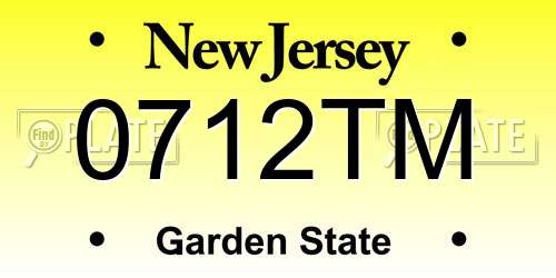 0712TM New Jersey License Plate