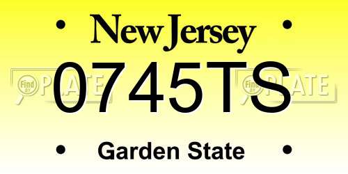0745TS New Jersey License Plate