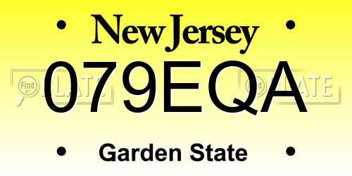 079EQA New Jersey License Plate