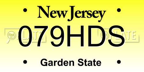 079HDS New Jersey License Plate