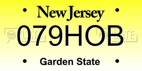 079HOB New Jersey License Plate
