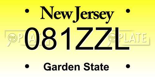 081ZZL New Jersey License Plate