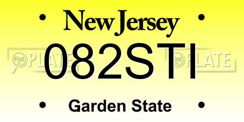 082STI New Jersey License Plate