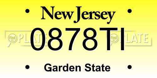 0878TI New Jersey License Plate