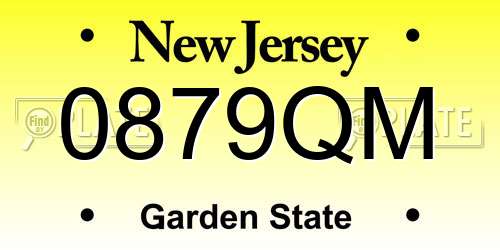0879QM New Jersey License Plate