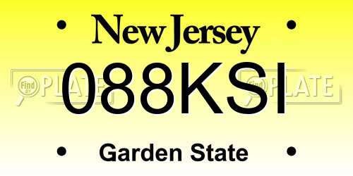 088KSI New Jersey License Plate