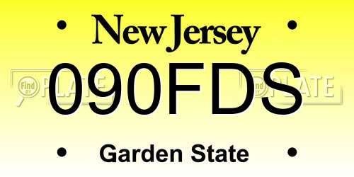 090FDS New Jersey License Plate