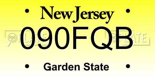 090FQB New Jersey License Plate