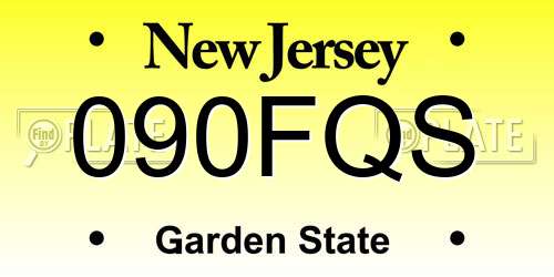 090FQS New Jersey License Plate