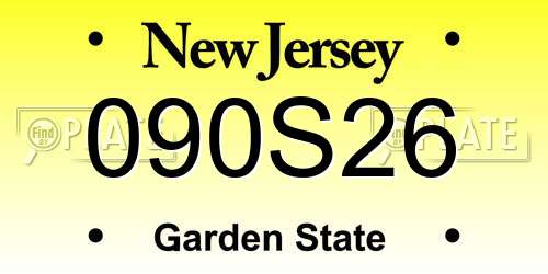 090S26 New Jersey License Plate