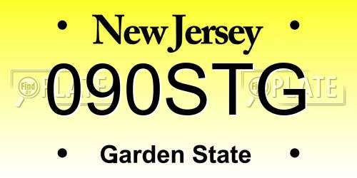 090STG New Jersey License Plate