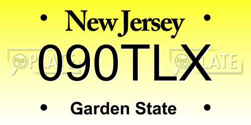 090TLX New Jersey License Plate