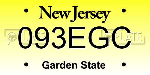 093EGC New Jersey License Plate