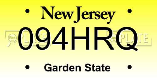 094HRQ New Jersey License Plate