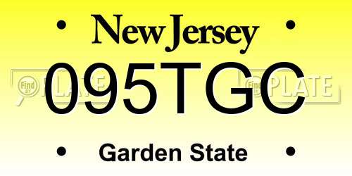 095TGC New Jersey License Plate