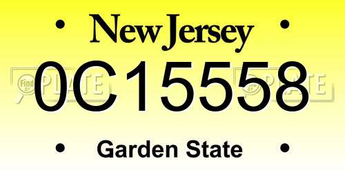 0C15558 New Jersey License Plate