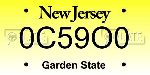 0C59O0 New Jersey License Plate