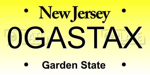 0GASTAX New Jersey License Plate