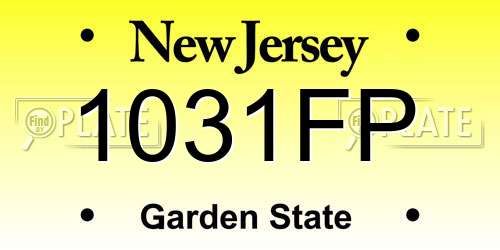 1031FP New Jersey License Plate