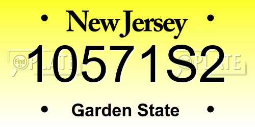 10571S2 New Jersey License Plate