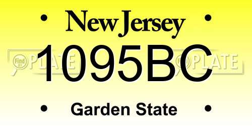 1095BC New Jersey License Plate