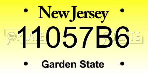 11057B6 New Jersey License Plate
