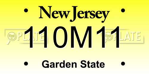 110M11 New Jersey License Plate
