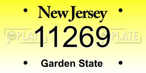 11269 New Jersey License Plate
