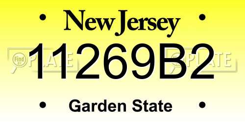 11269B2 New Jersey License Plate