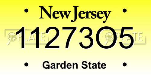 11273O5 New Jersey License Plate